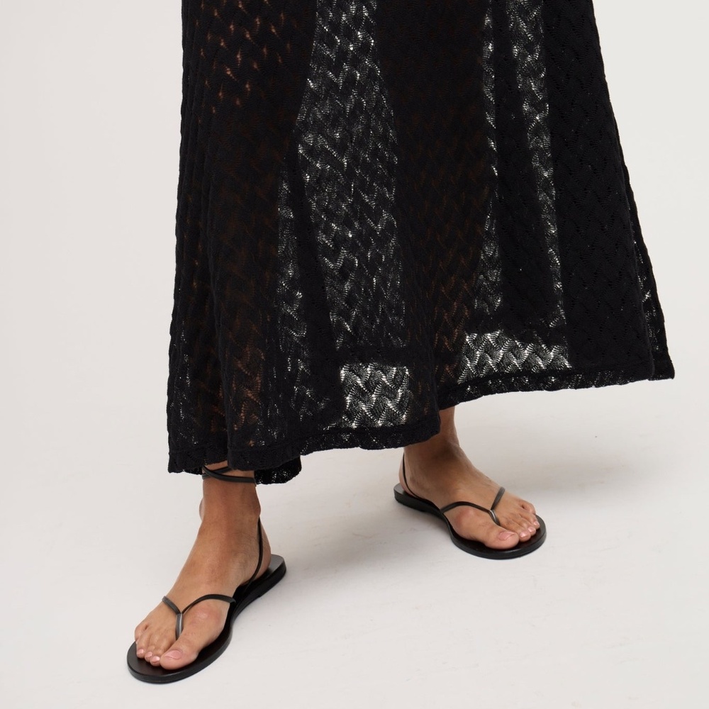 Hill House Home Bela Dress Black Raschel Knit NWT xxl Halter - Picture 4 of 7